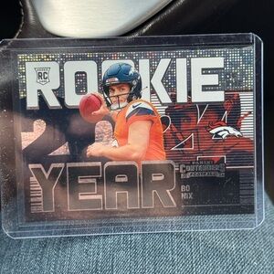 🔥 2024 Bo Nix Panini Contenders Rookie of the year Card. Denver Broncos